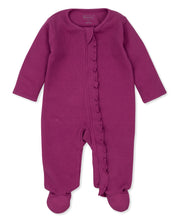 Load image into Gallery viewer, Dotty Elephants Footie w/ Zip - Mauve