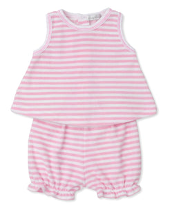 Cabana Terry Stripes - Terry Sunsuit Set STR - Pink-Stone Harbor