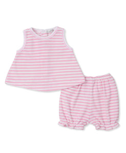 Cabana Terry Stripes - Terry Sunsuit Set STR - Pink-Stone Harbor