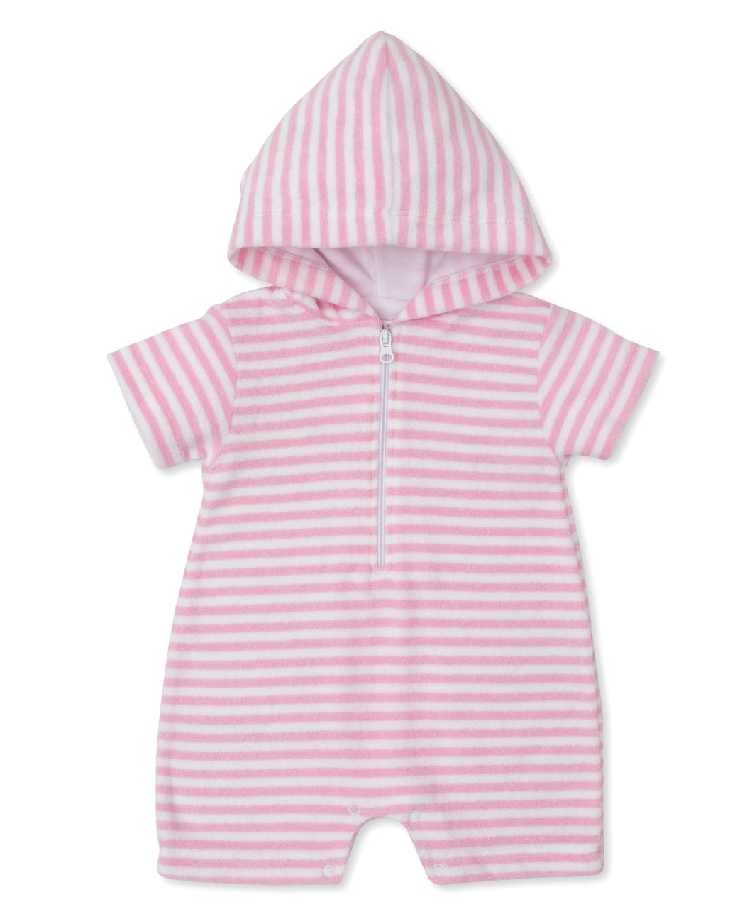 Cabana Terry Stripes - Terry Romper STR - Pink