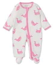 Load image into Gallery viewer, Whale Antics Footie w/ Zip PRT - Pink