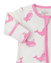 Load image into Gallery viewer, Whale Antics Footie w/ Zip PRT - Pink