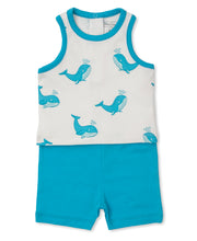 Load image into Gallery viewer, Whale Antics Short Set Mix - Blue