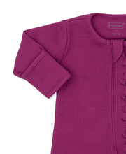 Load image into Gallery viewer, Dotty Elephants Footie w/ Zip - Mauve