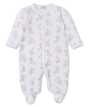 Load image into Gallery viewer, Gingham Jungle Footie PRT - Pink