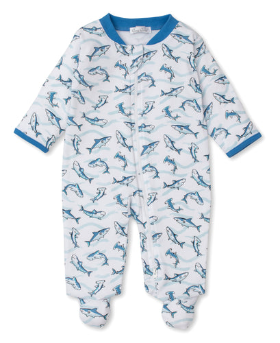 PJs Swift Sharks Footie w/ Zip PRT - Blue