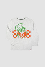 Load image into Gallery viewer, Graphic Long Sleeve Tee Puperoni Pizza - Cloud Heather