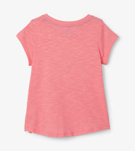 Load image into Gallery viewer, Magical Rainbow Tie Front Tee - Geranium Pink