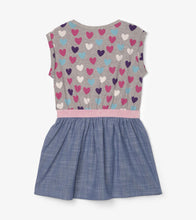 Load image into Gallery viewer, Multicolour Hearts Elastic Waist Dress - Sulocana