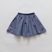 Load image into Gallery viewer, Girls Gianna Skirt - Chambray Apple Embroidery
