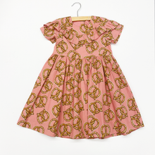 Load image into Gallery viewer, Girls Polly Dress - Mauveglow Soft Pretzels