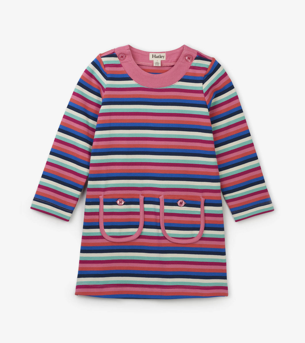 Rainbow Stripe Mod Dress