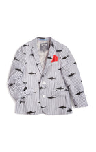 Load image into Gallery viewer, Great White Stripes Suit Blazer