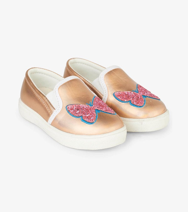 Shimmer Butterflies Slip On Sneaker - Pink