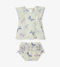 Load image into Gallery viewer, Painted Dragonflies Baby Bloomer Set - Powder Puff