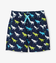 Load image into Gallery viewer, T-Rex Silhouettes Swim Trunks - Peacoat