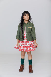 Girls Army Jacket - Four Leaf Clover