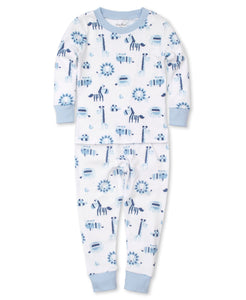 PJs Jungle Jibes Pajama Set Snug PRT - Light Blue