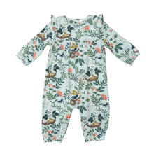 Load image into Gallery viewer, Woodland Bird And Nest Romper W/Ruffle Sleeve