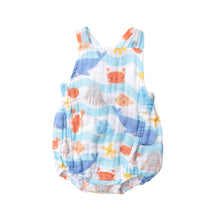 Load image into Gallery viewer, Wavey Sea Creatures/Multi Retro  Sunsuit