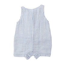 Load image into Gallery viewer, Nautical Ticking Stripe/Blue Slevless  Shortie Romper