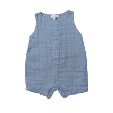 Load image into Gallery viewer, SOLID MUSLIN SHORTIE ROMPER  Ocean