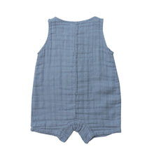 Load image into Gallery viewer, SOLID MUSLIN SHORTIE ROMPER  Ocean