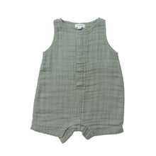 Load image into Gallery viewer, SOLID MUSLIN SHORTIE ROMPER  Sage