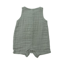 Load image into Gallery viewer, SOLID MUSLIN SHORTIE ROMPER  Sage