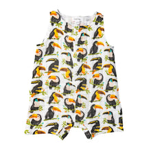 Load image into Gallery viewer, Tucans/White Slvless Romper