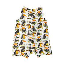 Load image into Gallery viewer, Tucans/White Slvless Romper