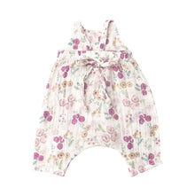 Load image into Gallery viewer, Dreamy Meadow Floral/Multi Tie Back  Romper