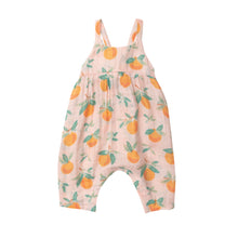Load image into Gallery viewer, Orange Blossom/ Pink Tie Back  Romper