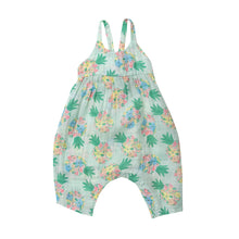 Load image into Gallery viewer, Pretty Pineapples/Blue Tie Back  Romper