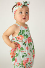 Load image into Gallery viewer, Rose Garden Tie Back Romper