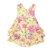 Load image into Gallery viewer, Clematis/Yellow Ruffle Sunsuit
