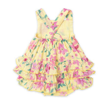 Load image into Gallery viewer, Clematis/Yellow Ruffle Sunsuit
