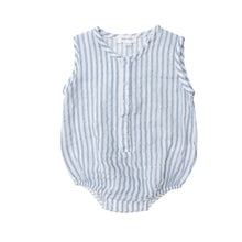 Load image into Gallery viewer, NAUTICAL TICKING STRIPE/BLUE HENLEY BUBBLE