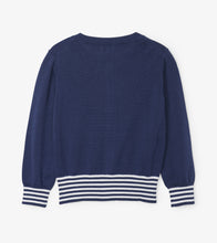 Load image into Gallery viewer, Nautical Navy Cardigan - Patriot Blue