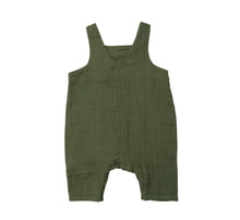 Load image into Gallery viewer, Muslin Chive Overalls