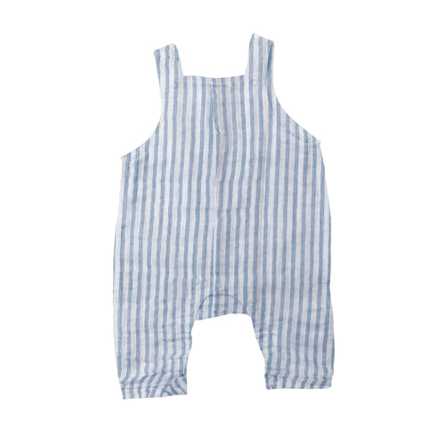 Nautical Ticking Stripe/Blue Overalls