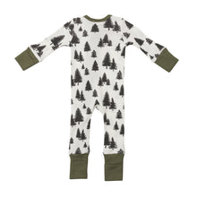 Load image into Gallery viewer, Black + White Trees 2 Way Zipper  Romper