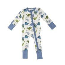 Load image into Gallery viewer, Painterly Dino 2 Way Zipper Romper