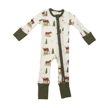 Load image into Gallery viewer, Moose 2 Way Zipper Romper