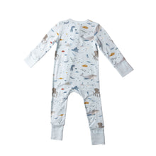 Load image into Gallery viewer, Deep Blue Explorer/Blue Zipper  Romper