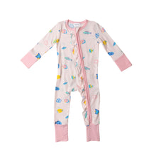 Load image into Gallery viewer, Tropical Fish Girl/Pink 2 Way Zipper  Romper