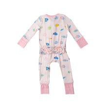 Load image into Gallery viewer, Tropical Fish Girl/Pink 2 Way Zipper  Romper