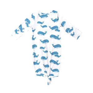 Blue Whales Knotted Gown