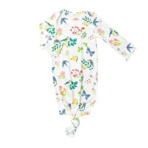 Garden Birds/White Knotted Gown