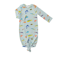 Load image into Gallery viewer, Tropical Fish Boy/Blue Knotted Gown